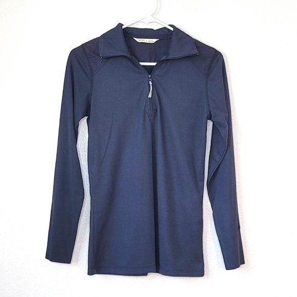 Woolrich Tops - Woolrich navy blue 1/4 zip up pullover shirt Size Small